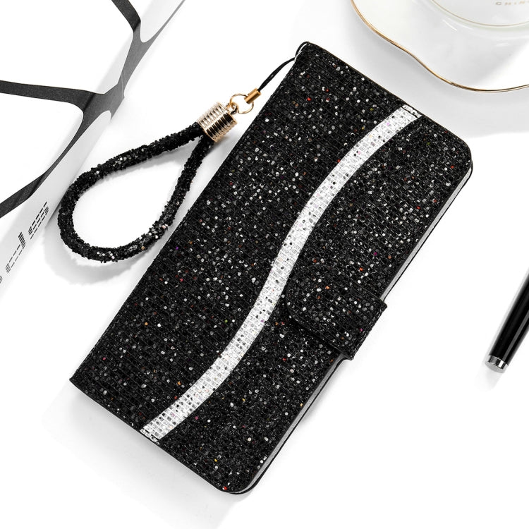 For Huawei P30 Glitter Powder Horizontal Flip Leather Case with Card Slots & Holder & Lanyard