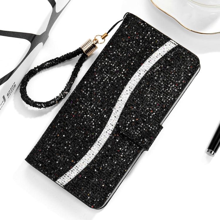 For Huawei P30 Pro Glitter Powder Horizontal Flip Leather Case with Card Slots & Holder & Lanyard