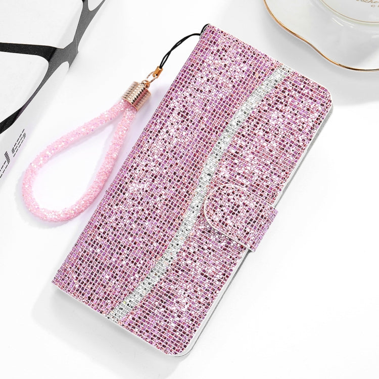 For Huawei P30 Pro Glitter Powder Horizontal Flip Leather Case with Card Slots & Holder & Lanyard