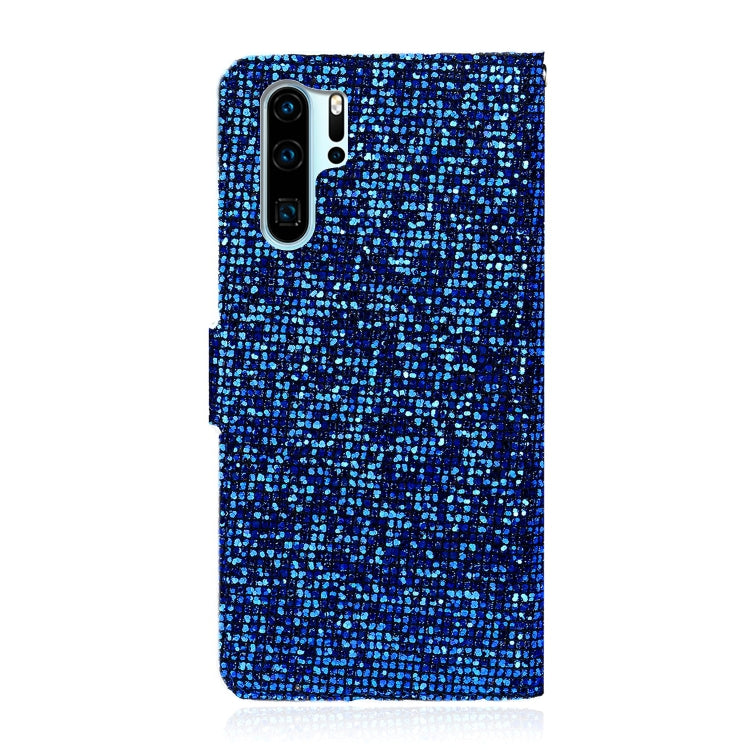 For Huawei P30 Pro Glitter Powder Horizontal Flip Leather Case with Card Slots & Holder & Lanyard