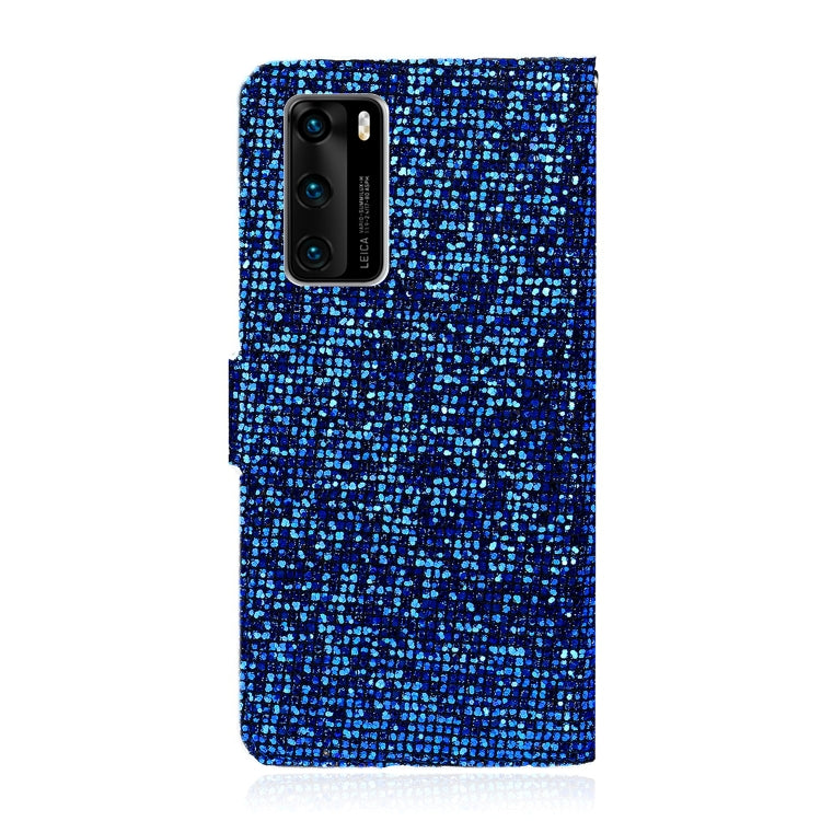 For Huawei P40 Glitter Powder Horizontal Flip Leather Case with Card Slots & Holder & Lanyard