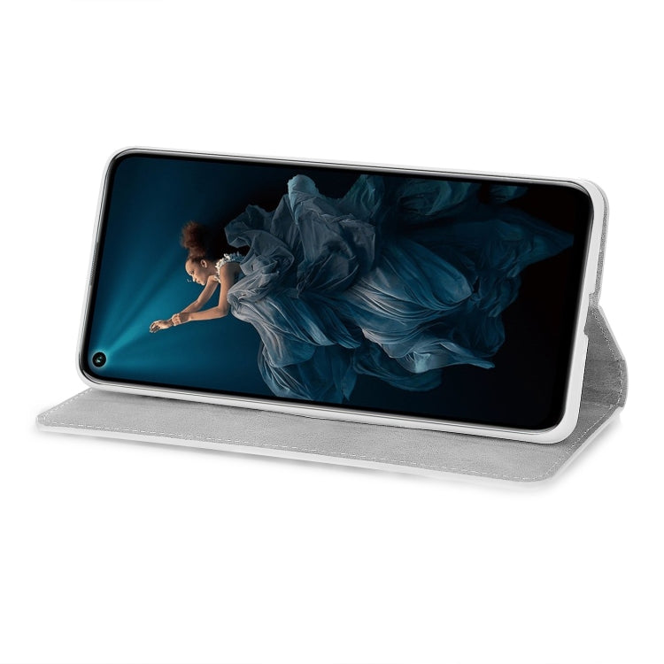 For Huawei P40 Lite Glitter Powder Horizontal Flip Leather Case with Card Slots & Holder & Lanyard