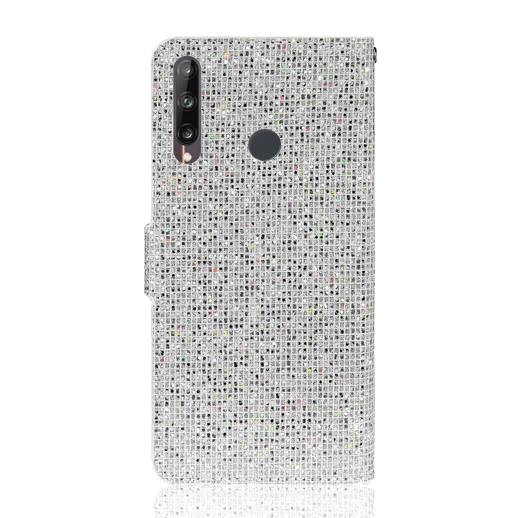 For Huawei P40 Lite E Glitter Powder Horizontal Flip Leather Case with Card Slots & Holder & Lanyard