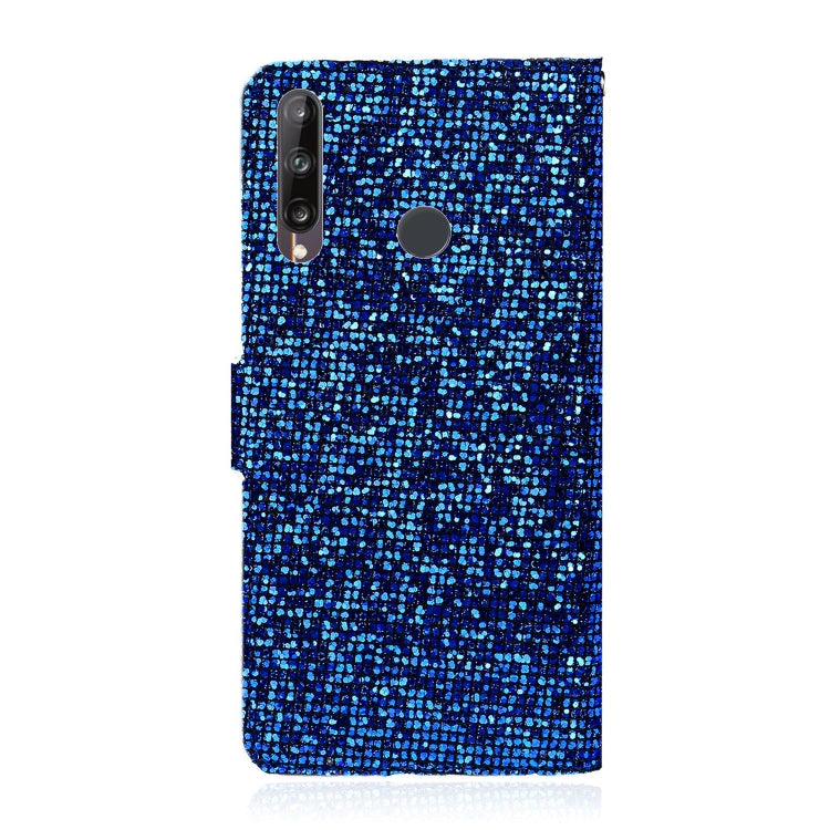 For Huawei P40 Lite E Glitter Powder Horizontal Flip Leather Case with Card Slots & Holder & Lanyard