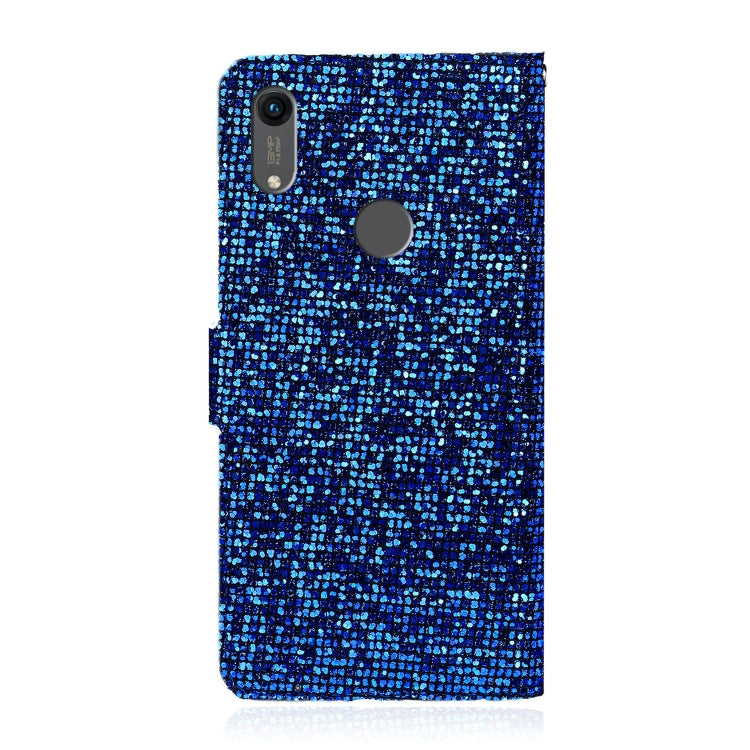 For Huawei Honor 8A / Y6 (2019) Glitter Powder Horizontal Flip Leather Case with Card Slots & Holder & Lanyard