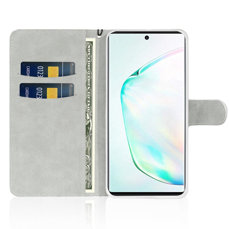 For Samsung Galaxy Note 10 Glitter Powder Horizontal Flip Leather Case with Card Slots & Holder & Lanyard