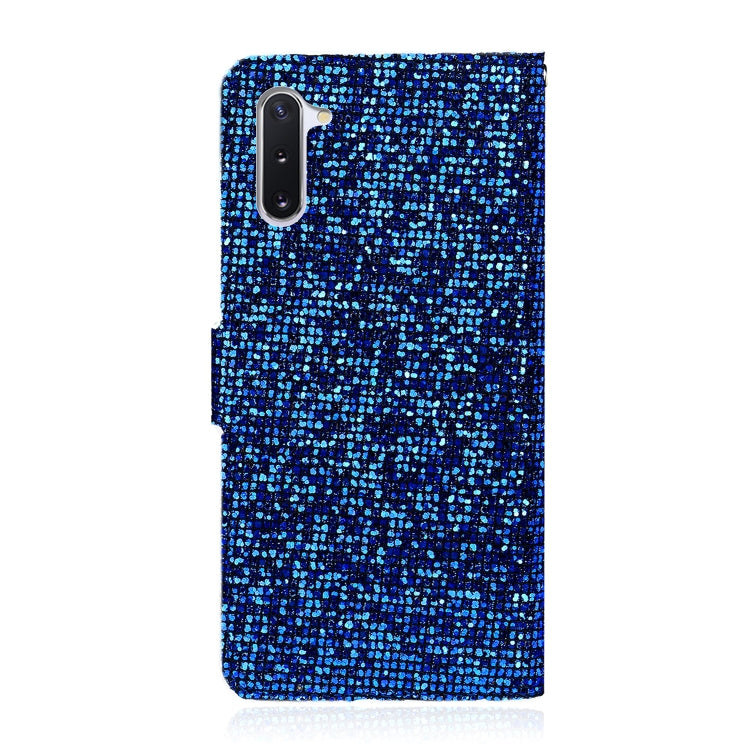 For Samsung Galaxy Note 10 Glitter Powder Horizontal Flip Leather Case with Card Slots & Holder & Lanyard