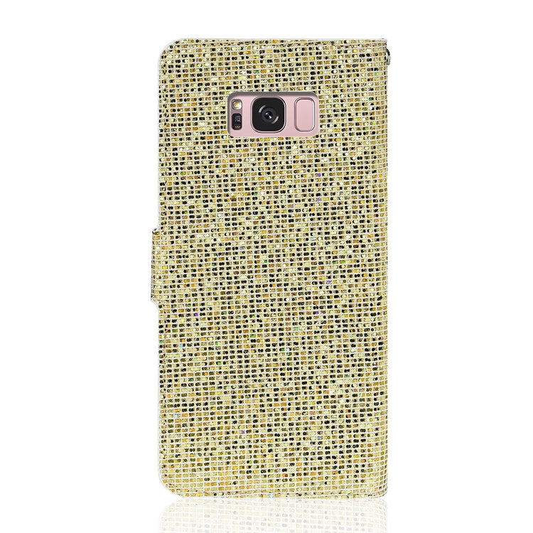 For Samsung Galaxy S8 Glitter Powder Horizontal Flip Leather Case with Card Slots & Holder & Lanyard