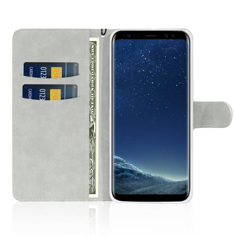 For Samsung Galaxy S8 Glitter Powder Horizontal Flip Leather Case with Card Slots & Holder & Lanyard