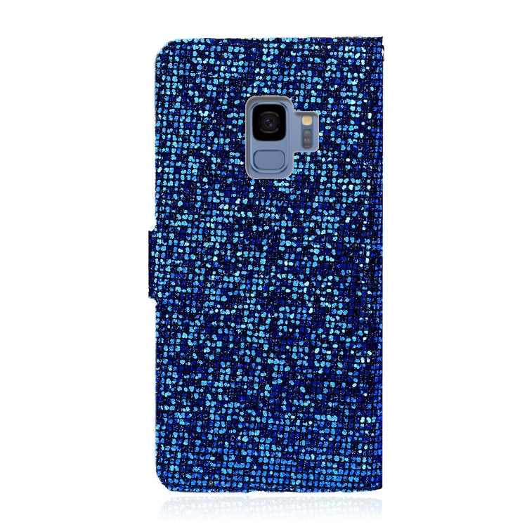 For Samsung Galaxy S9 Glitter Powder Horizontal Flip Leather Case with Card Slots & Holder & Lanyard