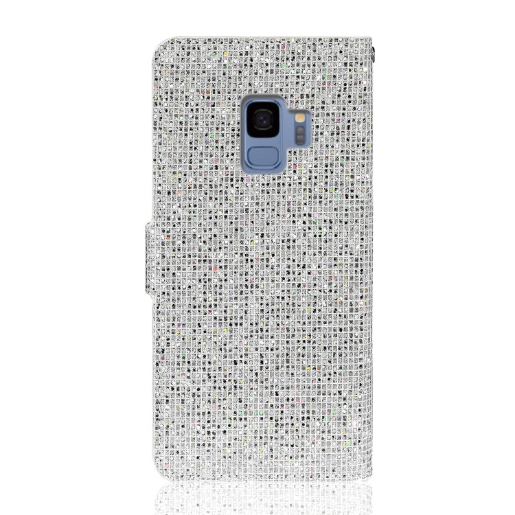 For Samsung Galaxy S9 Glitter Powder Horizontal Flip Leather Case with Card Slots & Holder & Lanyard