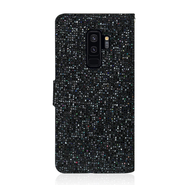 For Samsung Galaxy S9 Plus Glitter Powder Horizontal Flip Leather Case with Card Slots & Holder & Lanyard