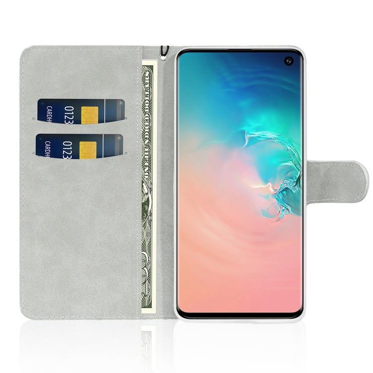 For Samsung Galaxy S10 Glitter Powder Horizontal Flip Leather Case with Card Slots & Holder & Lanyard