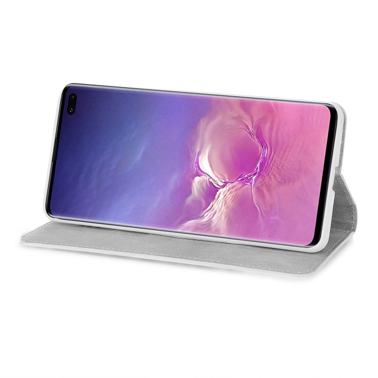 For Samsung Galaxy S10 Plus Glitter Powder Horizontal Flip Leather Case with Card Slots & Holder & Lanyard