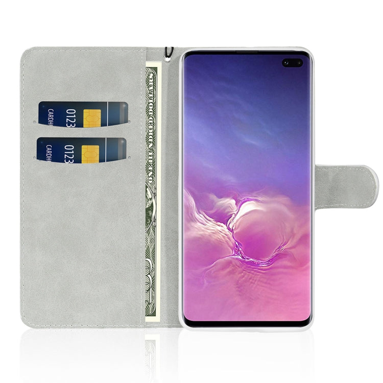 For Samsung Galaxy S10 Plus Glitter Powder Horizontal Flip Leather Case with Card Slots & Holder & Lanyard