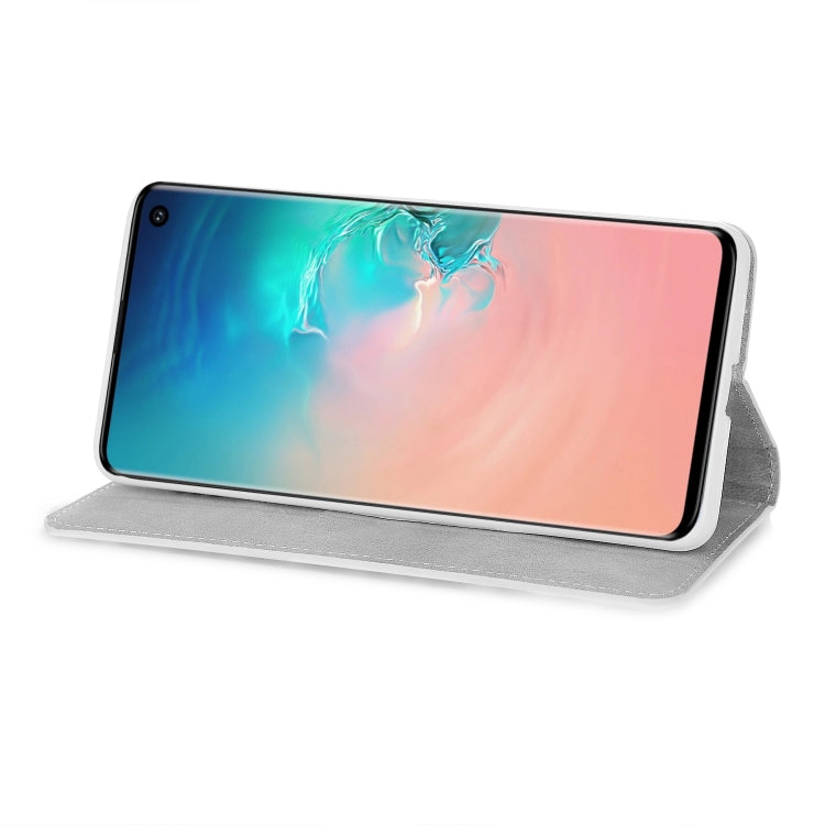 For Samsung Galaxy S10e Glitter Powder Horizontal Flip Leather Case with Card Slots & Holder & Lanyard