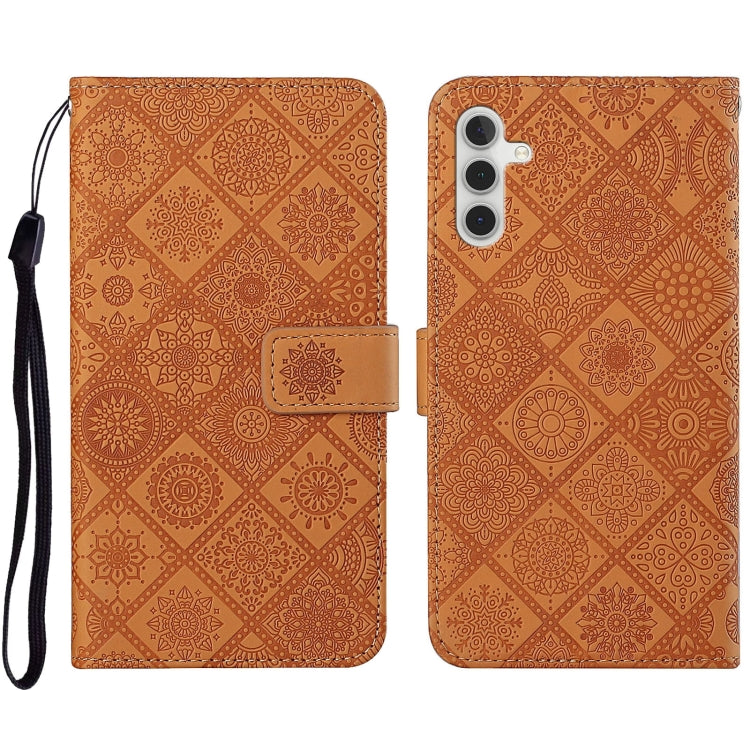 For Samsung Galaxy S23 FE 5G Ethnic Style Embossed Pattern Leather Phone Case