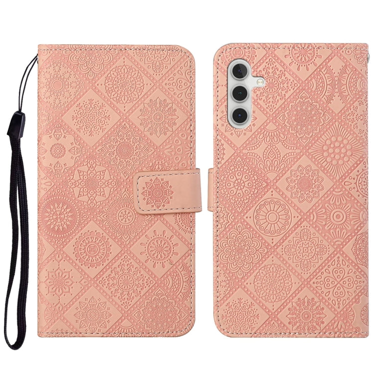 For Samsung Galaxy S23 FE 5G Ethnic Style Embossed Pattern Leather Phone Case