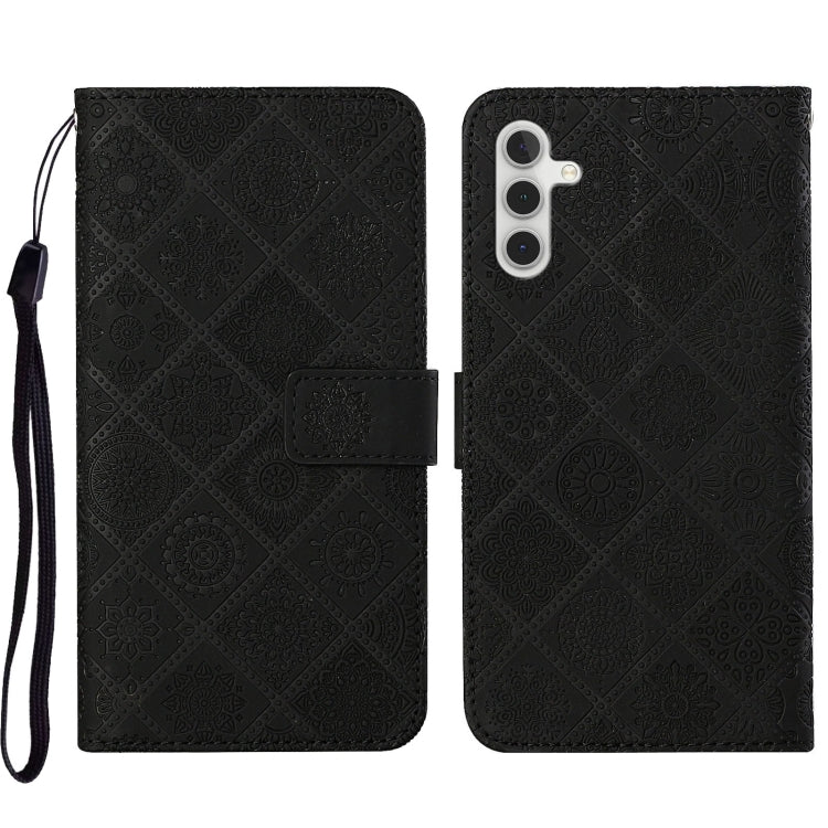 For Samsung Galaxy S23 FE 5G Ethnic Style Embossed Pattern Leather Phone Case