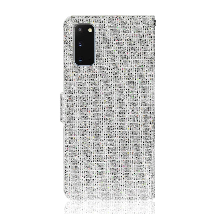 For Samsung Galaxy S20 Glitter Powder Horizontal Flip Leather Case with Card Slots & Holder & Lanyard