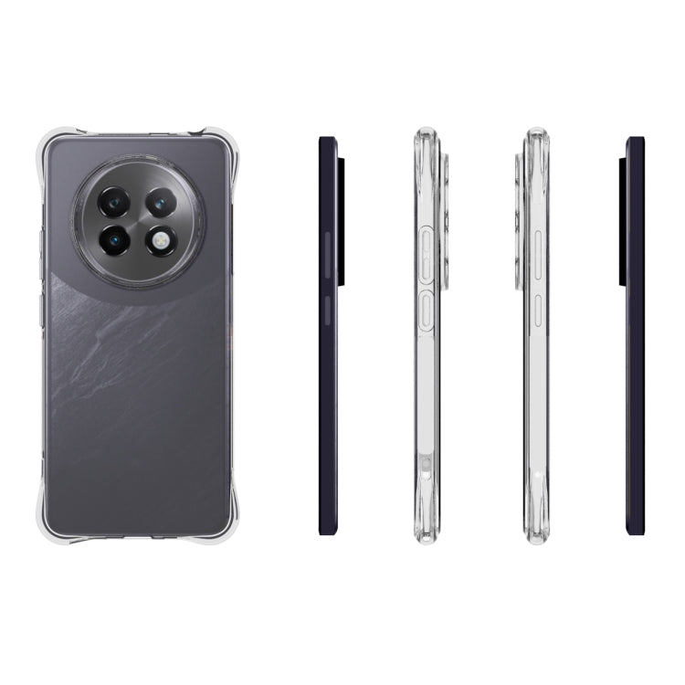 For Realme 13+ 5G Global Shockproof Non-slip Thickening TPU Phone Case - Transparent