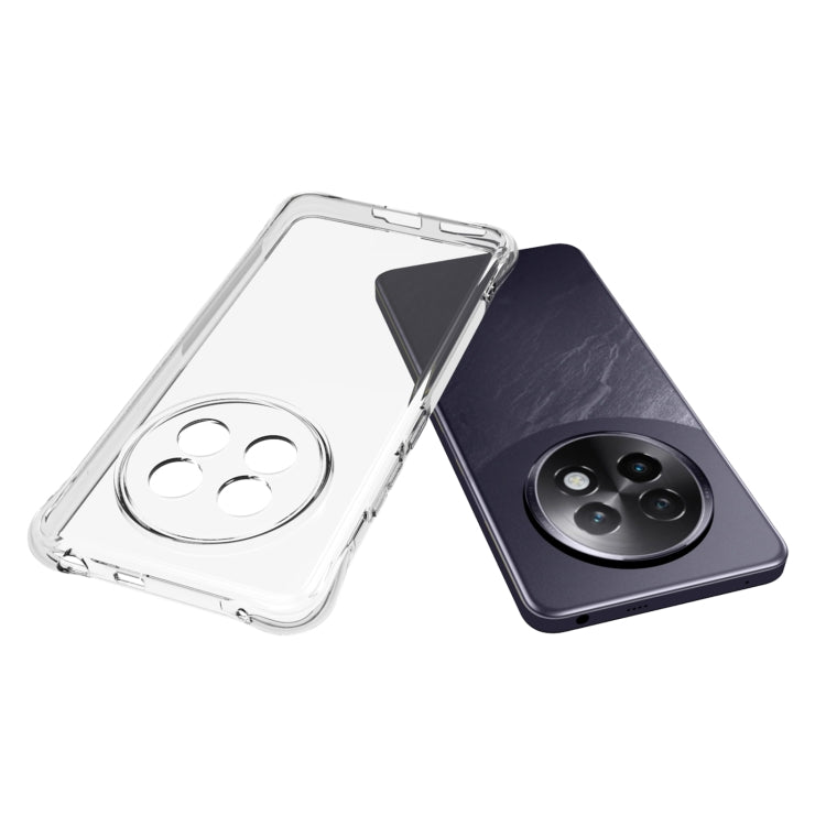 For Realme 13+ 5G Global Shockproof Non-slip Thickening TPU Phone Case - Transparent