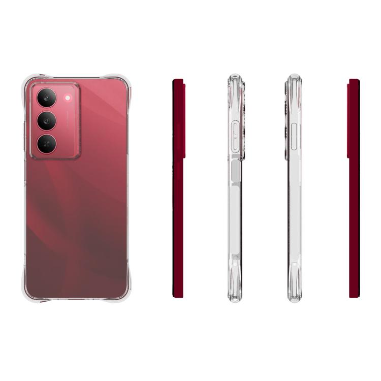 For Realme 14x Shockproof Non-slip Thickening TPU Phone Case - Transparent