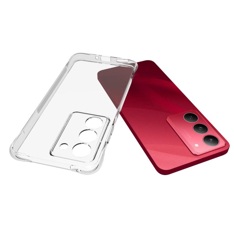For Realme 14x Shockproof Non-slip Thickening TPU Phone Case - Transparent