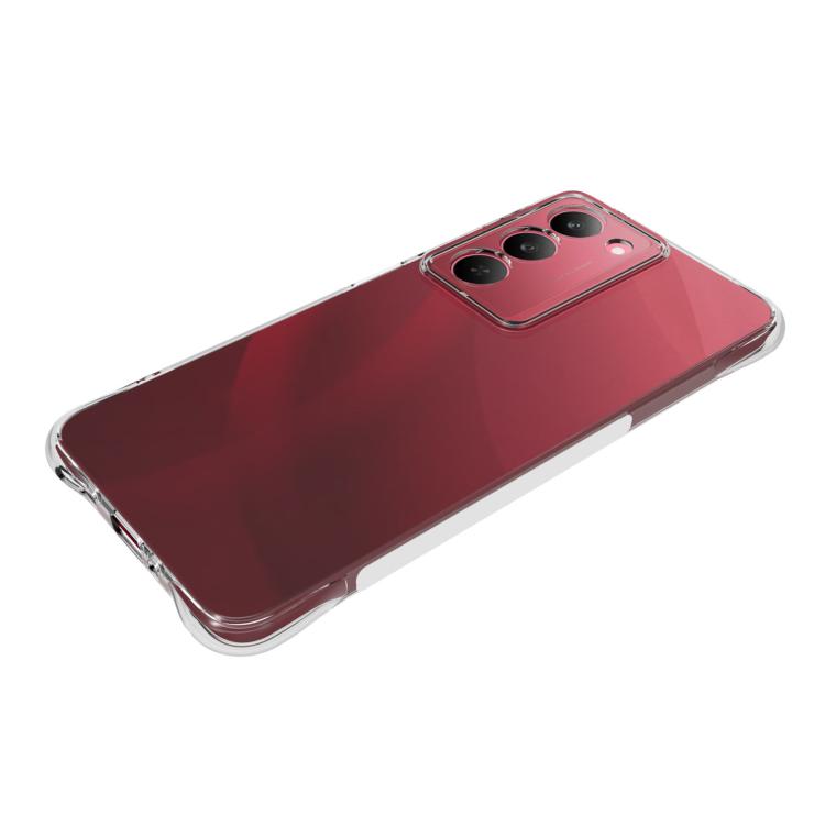 For Realme 14x Shockproof Non-slip Thickening TPU Phone Case - Transparent