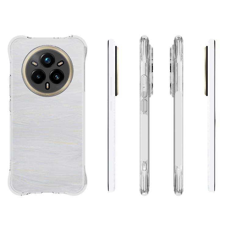 For Realme 14 Pro+ 5G Shockproof Non-slip Thickening TPU Phone Case - Transparent