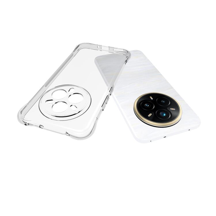 For Realme 14 Pro+ 5G Shockproof Non-slip Thickening TPU Phone Case - Transparent