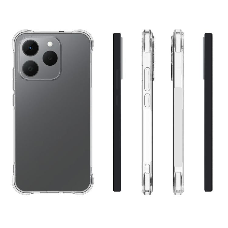 For Realme 15T 5G Shockproof Non-slip Thickening TPU Phone Case - Transparent