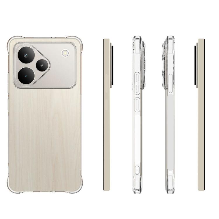 For Realme P4 5G Global Shockproof Non-slip Thickening TPU Phone Case - Transparent