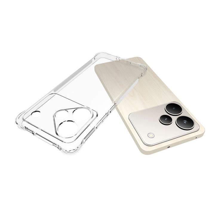 For Realme P4 5G Global Shockproof Non-slip Thickening TPU Phone Case - Transparent