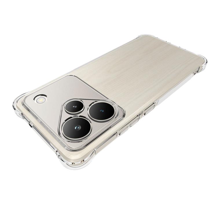 For Realme P4 5G Global Shockproof Non-slip Thickening TPU Phone Case - Transparent