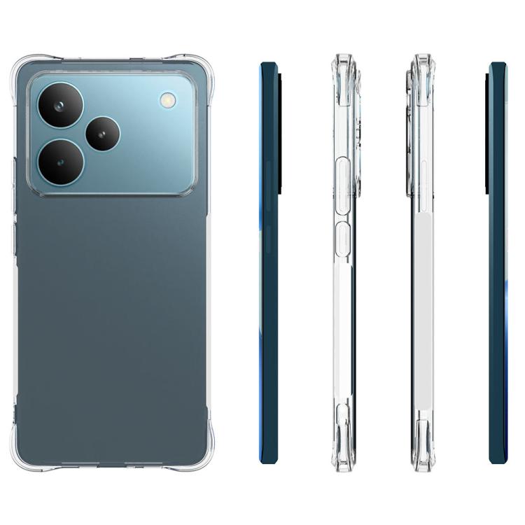For Realme P4 Pro 5G Global Shockproof Non-slip Thickening TPU Phone Case - Transparent