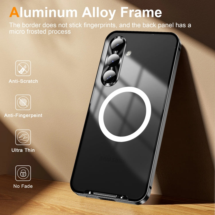 For Samsung Galaxy S24 FE 5G MagSafe Magnetic Frosted Metal Phone Case