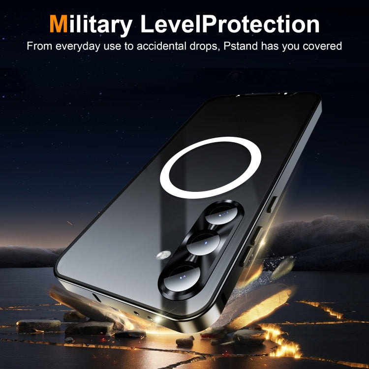 For Samsung Galaxy S24 FE 5G MagSafe Magnetic Frosted Metal Phone Case