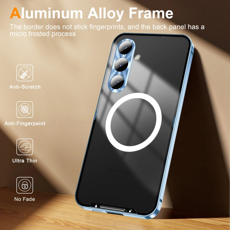 For Samsung Galaxy S24 FE 5G MagSafe Magnetic Frosted Metal Phone Case
