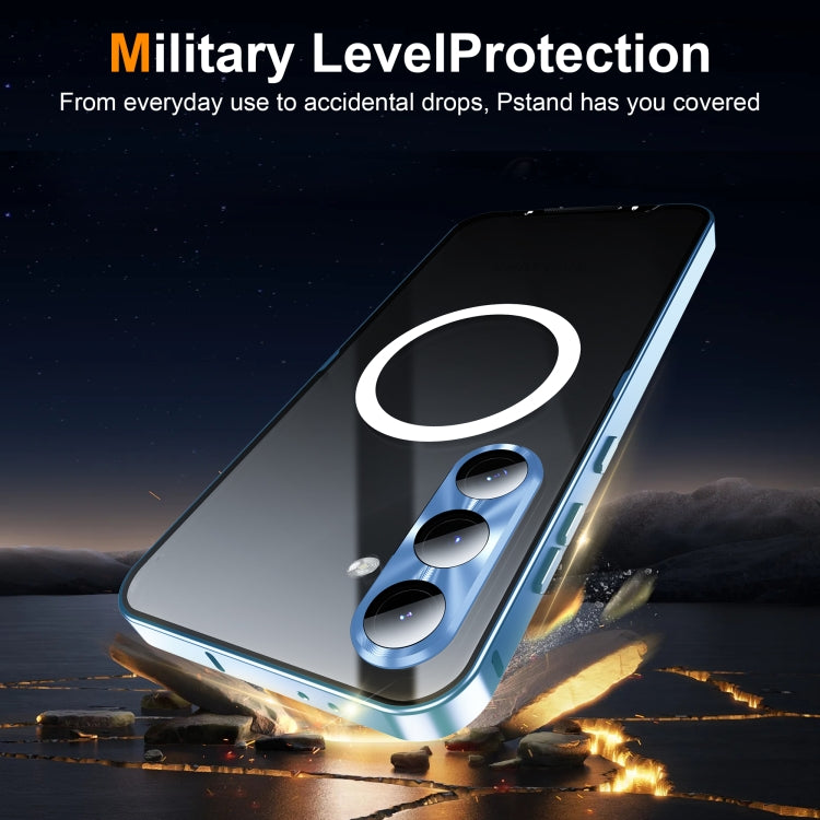For Samsung Galaxy S24 FE 5G MagSafe Magnetic Frosted Metal Phone Case
