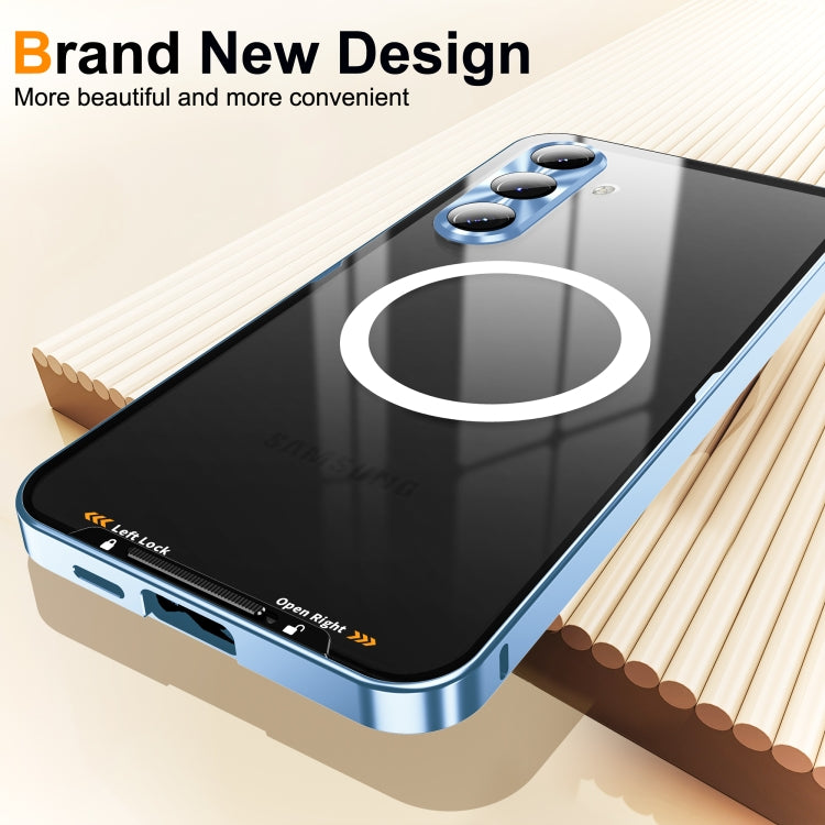 For Samsung Galaxy S24 FE 5G MagSafe Magnetic Frosted Metal Phone Case