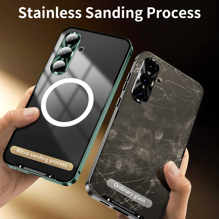 For Samsung Galaxy S24 FE 5G MagSafe Magnetic Frosted Metal Phone Case