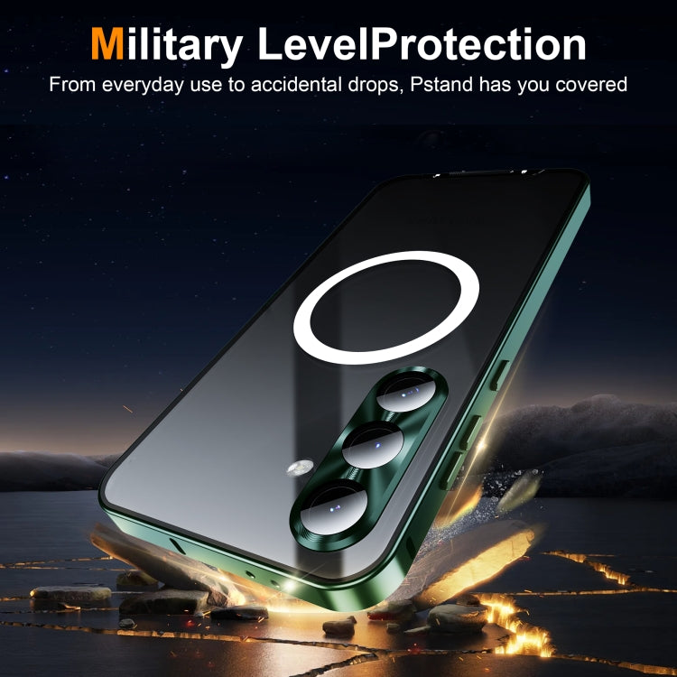 For Samsung Galaxy S24 FE 5G MagSafe Magnetic Frosted Metal Phone Case