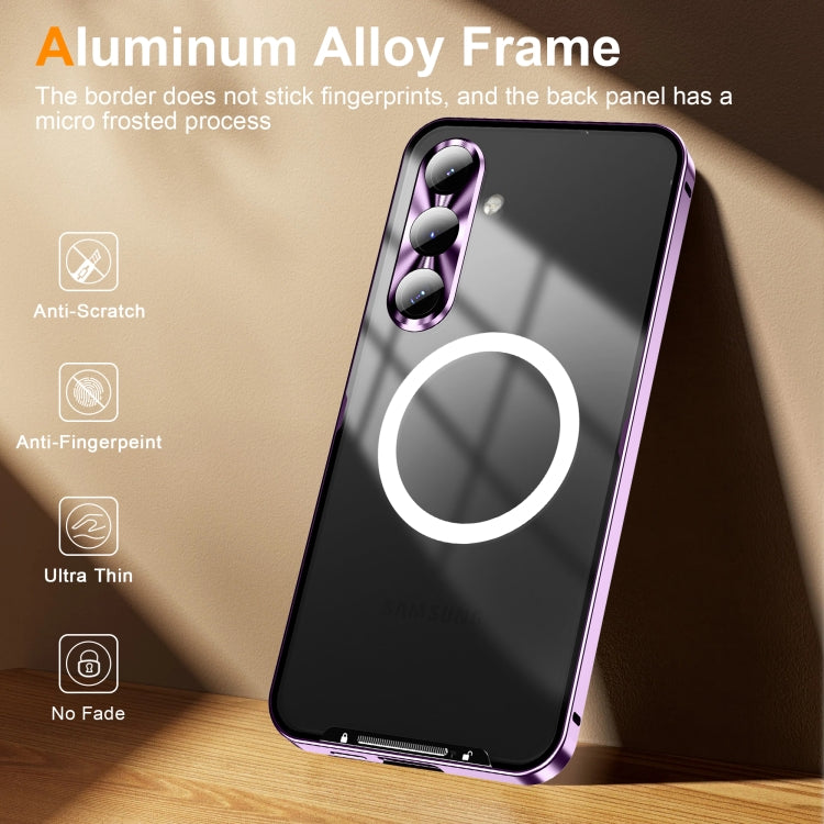 For Samsung Galaxy S24 FE 5G MagSafe Magnetic Frosted Metal Phone Case