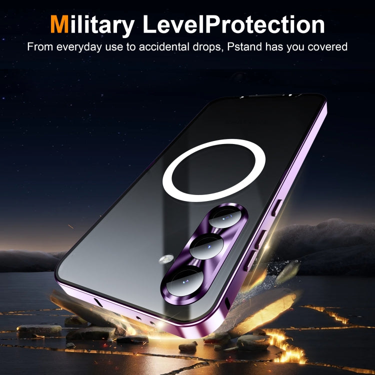 For Samsung Galaxy S24 FE 5G MagSafe Magnetic Frosted Metal Phone Case