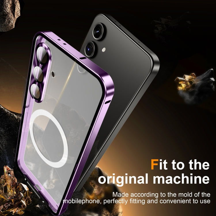 For Samsung Galaxy S24 FE 5G MagSafe Magnetic Frosted Metal Phone Case
