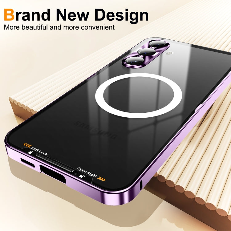 For Samsung Galaxy S24 FE 5G MagSafe Magnetic Frosted Metal Phone Case