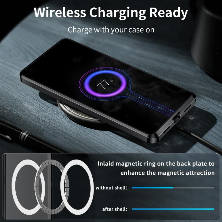 For Samsung Galaxy S25 5G MagSafe Magnetic Frosted Metal Phone Case
