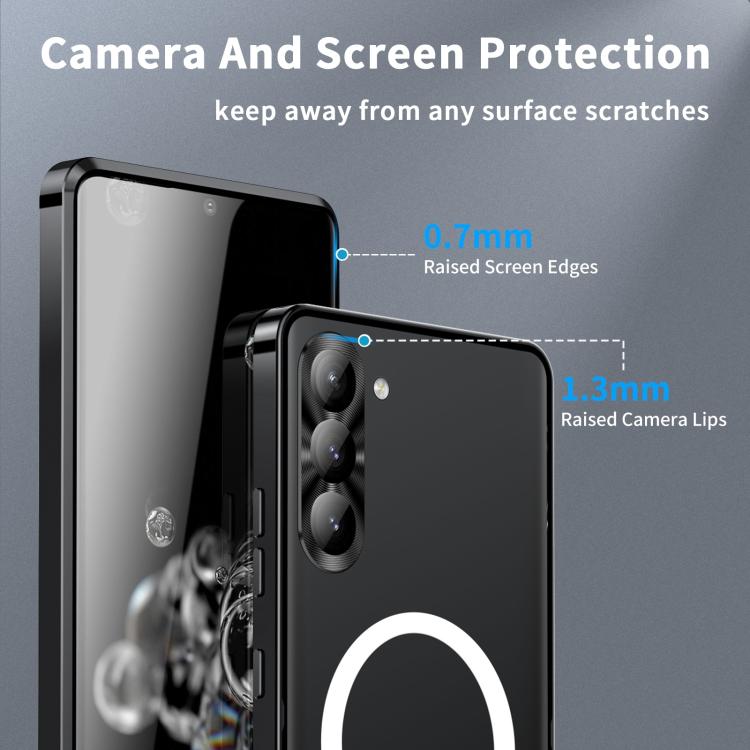 For Samsung Galaxy S25 5G MagSafe Magnetic Frosted Metal Phone Case
