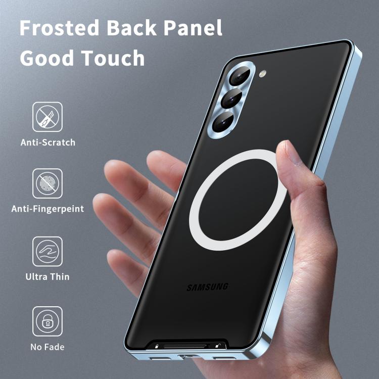 For Samsung Galaxy S25 5G MagSafe Magnetic Frosted Metal Phone Case